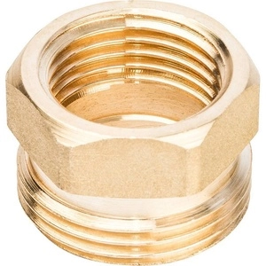 Сгон разъемный STOUT  ЛАТУНЬ (SFT-0044) уплотнение под гайкой по плоскости