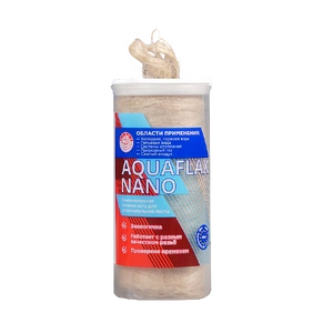 (61129) Aquaflax nano, сантехническая льняная нить ЕВРО, стакан 80 гр