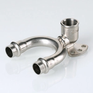 Проходная водорозетка пресс Valtec (VTi.954.DI) 15 мм х 1/2"