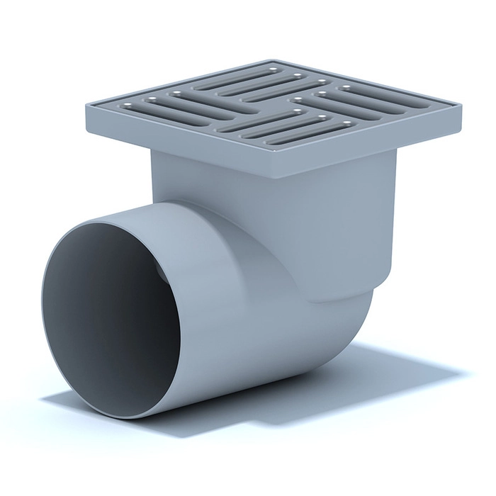 Трап для душа АНИПласт TQ1112 DN110 горизонтальный нерегулируемый с сухим затвором и решёткой из нержавеющей стали 150х150 мм (TQ1112)