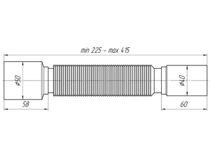 Гибкая труба АНИПласт K435 40х50/225-415 мм (K435)