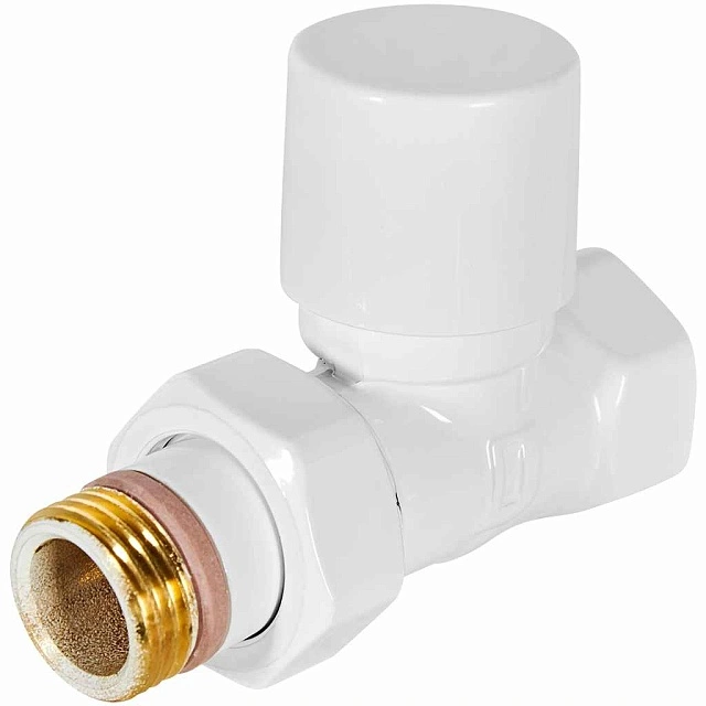 Клапан запорно-балансировочный STOUT Design белый, прямой 1/2 (SVLD-0001-000015W)