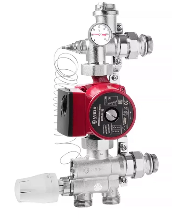 Насосно-смесительный узел для теплого пола 20 - 60 °С KVS 4.5 VIEIR без насоса (VR202)
