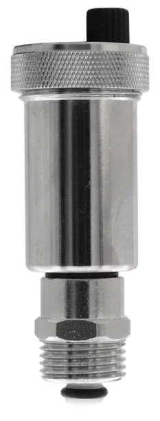 Воздухоотводчик прямой с отсекающим клапаном хромированный VIEIR (PF504)