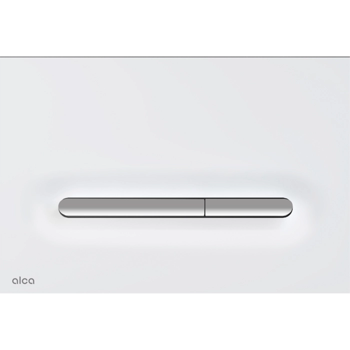 Кнопка управления для скрытых систем инсталляции, белый-мат/xром-глянец Alcaplast M1876-1