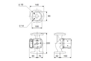 Насос циркуляционный Grundfos UPS 32-100F