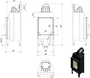 Топка Kratki Nadia 8 кВт