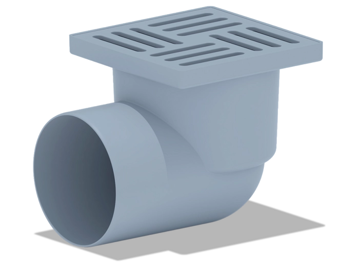 Трап для душа АНИПласт TA1110 горизонтальный нерегулируемый с выпуском 110 мм и пластиковой решеткой 150х150 мм (TA1110)