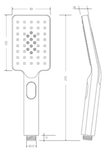 Душевая лейка VIEIR (VR1017-3)
