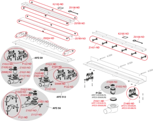 Водоотводящий желоб AlcaPlast APZ13-DOUBLE9 750