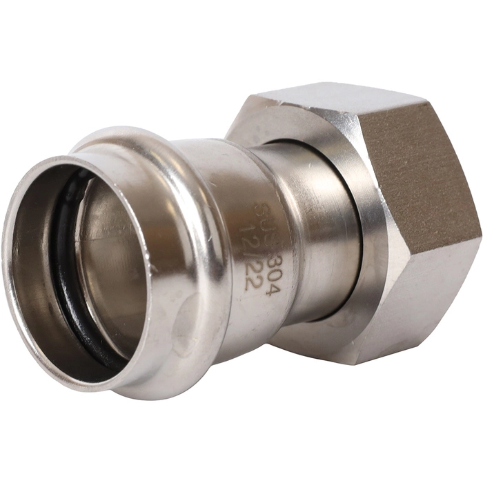 Переходник с накидной гайкой ВР ROMMER из нержавеющей стали SUS 304 (RSS-0026)