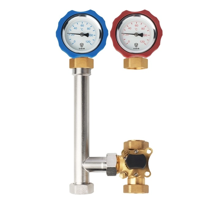 Насосная группа с трехходовым смесительным клапаном, 1"x3/4" VIEIR без насоса (VR224)