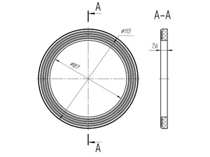 Прокладка под горловину АНИПласт M085 3 1/2 дюйма ребристая (M085)
