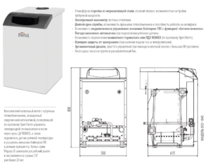 Газовый котел с чугунным теплообменником FERROLI PEGASUS D 45