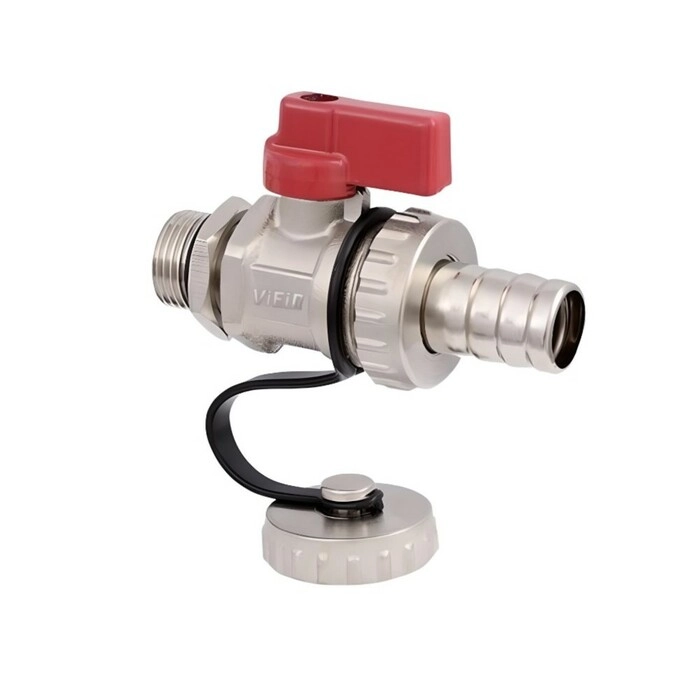 Кран дренажный со съёмным металлическим штуцером VIEIR 1/2″ (VR1119)