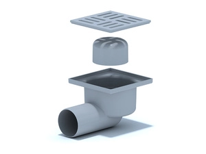 Трап для душа АНИПласт TA5104 горизонтальный нерегулируемый с выпуском 50 мм и решеткой из пластика 100х100 мм (TA5104)