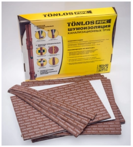 Комплект шумоизоляции для канализационных труб TONLOS PIPE