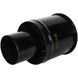 Оголовок вертикальный с ветрозащитой сварной традиц. D80(п) ЧЕРНЫЙ узкий STOUT (SCR-0080-800011)