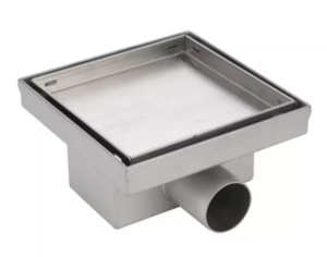 Горизонтальный душевой трап с сухим затвором 150x150мм под плитку VIEIR (VER15A-2)