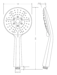 Душевая лейка VIEIR (VR1025-3)