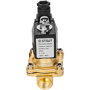 Клапан соленоидный (электромагнитный) STOUT прямого действия НЗ 220В