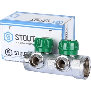 Коллектор с регулирующими вентилями STOUT 3/4"х3/4" ЕК SMB 6850