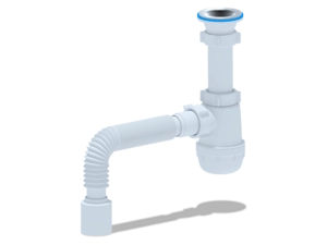 Сифон для мойки АНИПласт Грот A0110 1 1/2 дюйма 40 мм с гибкой трубой 40х50 мм (A0110)