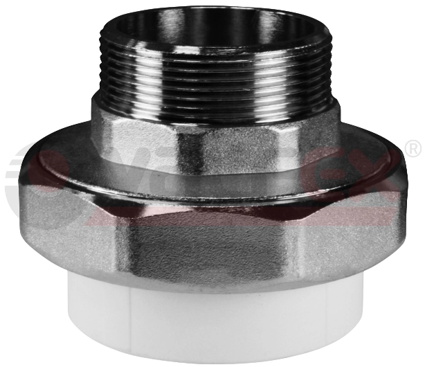 Муфта полипропиленовая комбинированная разъёмная (американка) с наружной резьбой Valfex