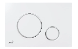 Кнопка управления для скрытых систем инсталляции, белый/хром-глянец Alcaplast M770 THIN