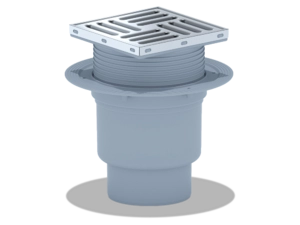 Трап для душа АНИПласт TA1712 вертикальный регулируемый с выпуском 110 мм и решеткой из нержавеющей стали 150х150 мм  (TA1712)