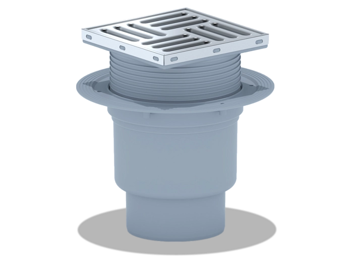 Трап для душа АНИПласт TA1712 вертикальный регулируемый с выпуском 110 мм и решеткой из нержавеющей стали 150х150 мм  (TA1712)