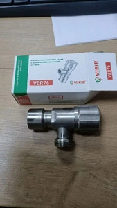 Вентиль угловой из нерж. стали с керамической кран-буксой ВР/HР VIEIR 1/2″x1/2″ (VER76)