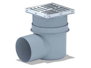 Трап для душа АНИПласт TA1612 горизонтальный регулируемый с выпуском 110 мм и решеткой из нержавеющей стали 150х150 мм (TA1612)