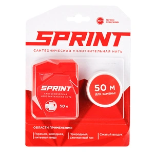 (61012) Уплотнительная нить Sprint 50м бокс+50м катушка,блистер