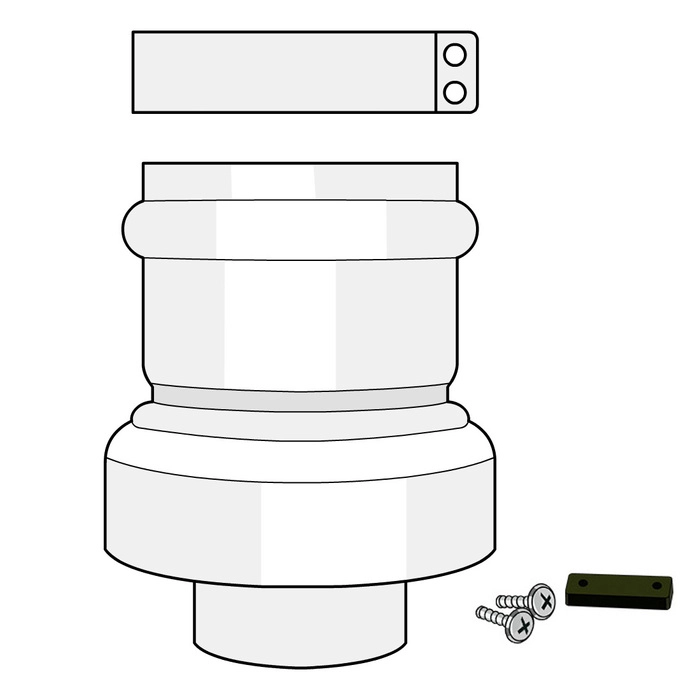 Адаптер Ø60/100 - Ø80 для раздельной системы Ariston PP 3318369