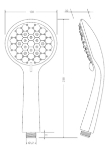 Душевая лейка VIEIR (VR1022-3)