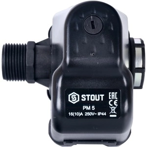 Реле давления для водоснабжения со встроенным манометром PM5-3W, 1-5 бар STOUT (SCS-0001-000053)