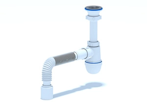 Сифон для мойки АНИПласт C0110 1 1/2 дюйма 40 мм с гибкой трубой 40х50 мм (C0110)