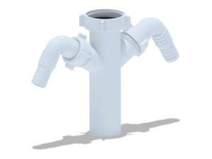 Отвод для стиральной и посудомоечной машины АНИПласт M145 двойной 1 1/2 дюйма х 40 мм (M145)