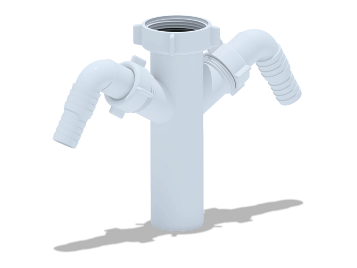 Отвод для стиральной и посудомоечной машины АНИПласт M145 двойной 1 1/2 дюйма х 40 мм (M145)