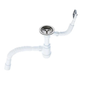 Сифон для мойки АНИПласт Грот A0145SA15 3 1/2 дюйма 40 мм с гибким переливом и гибкой трубой 40х40/50 мм (A0145SA15)