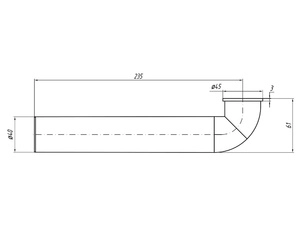 Уголок двойного сифона АНИПласт с фланцем (M700)