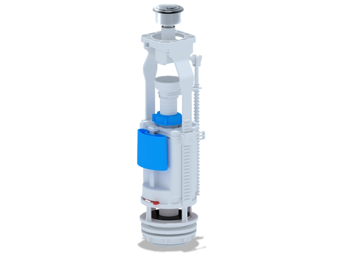 Арматура сливная АНИПласт WC7050M с двойной металлизированной кнопкой (WC7050M)