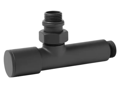 Кран для полотенцесушителя ЧЕРНЫЙ 1/2″Mx1/2″M VIEIR (VR2033-C)