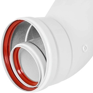 Отвод 45° традиц. коакс. D60(п-м)/100(п-м) STOUT (SCR-6010-000045)