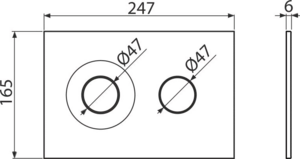 Кнопка управления для скрытых систем инсталляции, белый-мат/хром-мат Alcaplast M1976-2