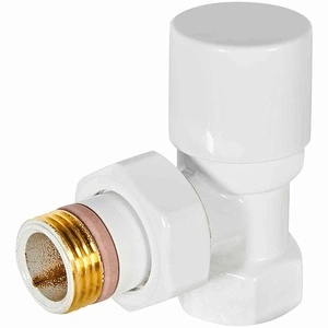 Клапан запорно-балансировочный STOUT Design белый, угловой 1/2 (SVLD-0002-000015W)