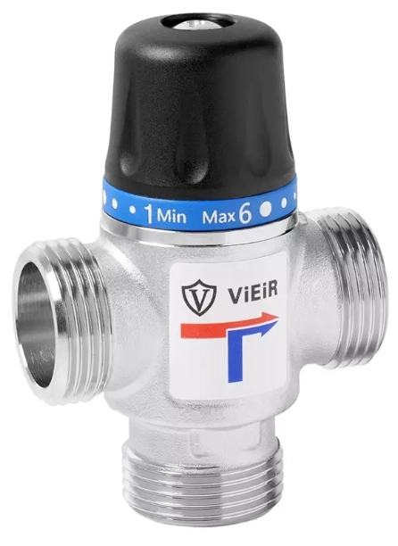 Термостатический смесительный клапан VIEIR 1″ 35-60°C Kvs-2,5 (VR181)