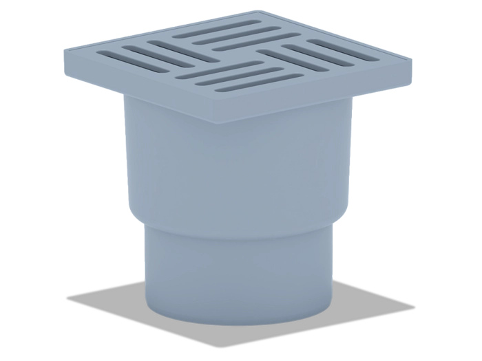 Трап для душа АНИПласт TA1210 вертикальный нерегулируемый с выпуском 110 мм и пластиковой решеткой 150х150 мм (TA1210)