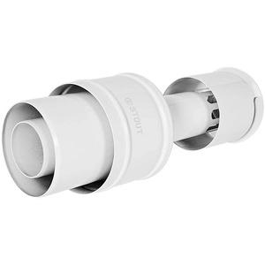 Оголовок STOUT вертикальный с ветрозащитой традиц. коакс. D60(п)/100(п) БЕЛЫЙ узкий